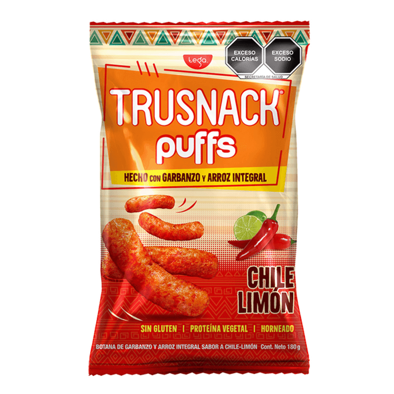 Trusnack Puffs Family Size Chili Lime 6 oz