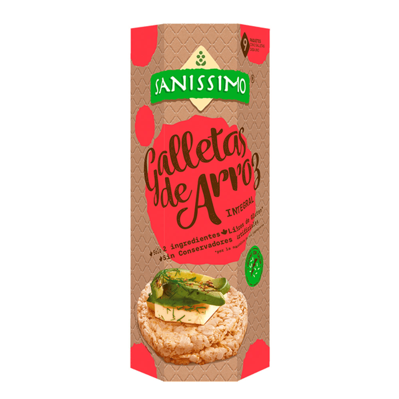 Sanissimo Whole Rice Cookies 4 oz