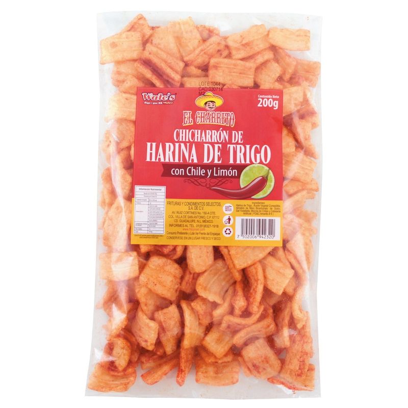 El Charrito Wheat Belly Pork Rinds with Chili and Lime 7 oz Main image