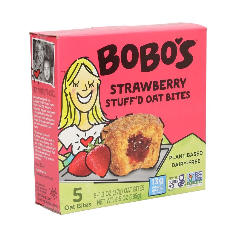 BOBO'S Oat Bars 83% Cacao Chocolate with Agave Syrup and Nuts, 2 oz Main image