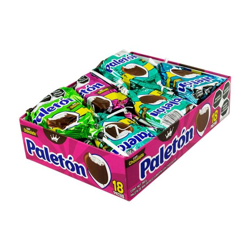 Paleton - Chocolate Covered Marshmallow Lollipop 18 Pcs