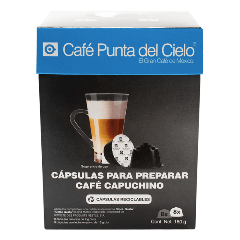 Punta del Cielo Cappuccino Capsules DG Compatible 16 pcs, 6 oz