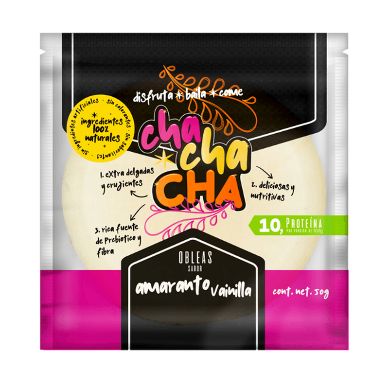 Cha Cha Cha Amaranth Wafers with Vanilla 2 oz