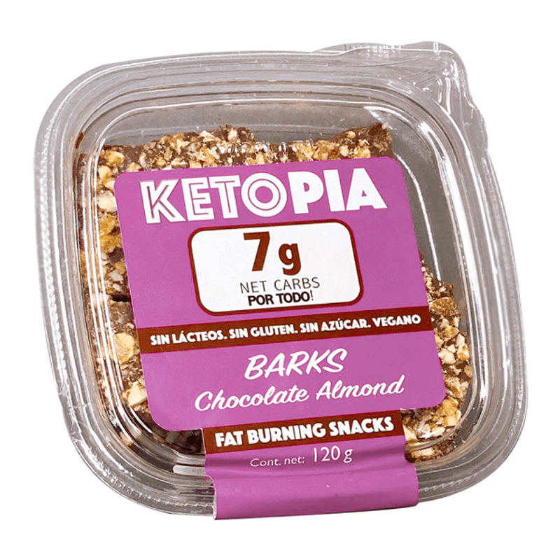 Ketopia Barks Chocolate Almond 7 oz Main image