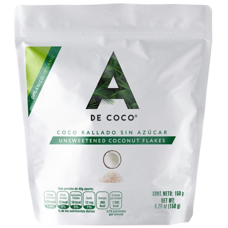 A de Coco Organic Unsweetened Shredded Coconut 5.3 oz