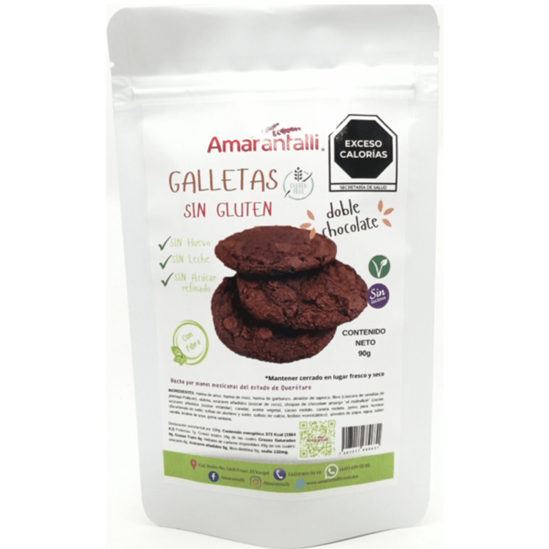 Amarantalli Gluten-Free Double Chocolate Cookies, 3.2 oz