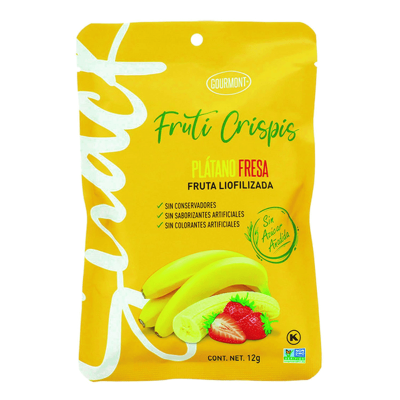Gourmont Banana Strawberry Fruti Crispis, 0.4 oz Main image