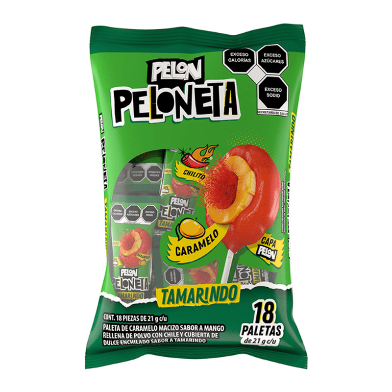 Pelon Pelo Rico Tamarind and Mango Flavor Lollipop 0.7 oz