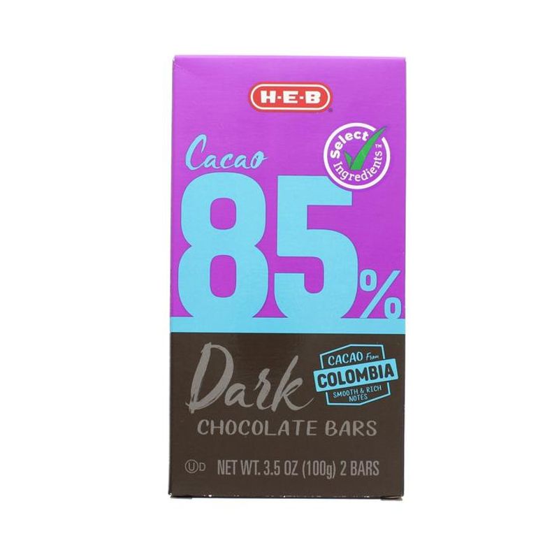 HEB 85% Dark Chocolate Cacao Bar 1 pc Main image
