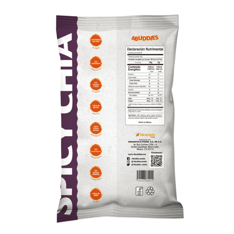 4 Buddies Spicy Chia Popcorn 4 oz Main image