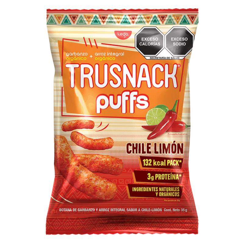 Trusnack Chili and Lime Puffs, 1.2 oz Main image