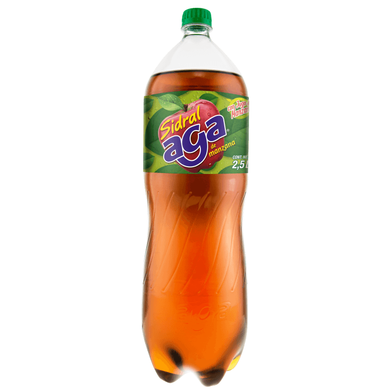 Aga Sidral Apple Flavor Soda 85 fl oz