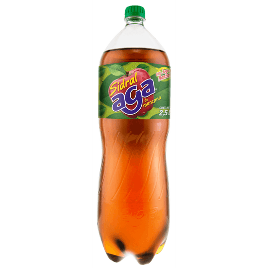 Aga Sidral Apple Flavor Soda 85 fl oz