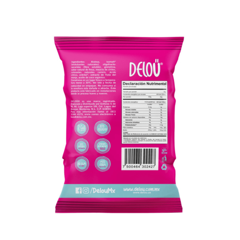 Deloü Chili Strawberry Gummies Sugar-Free, 1.5 oz Main image