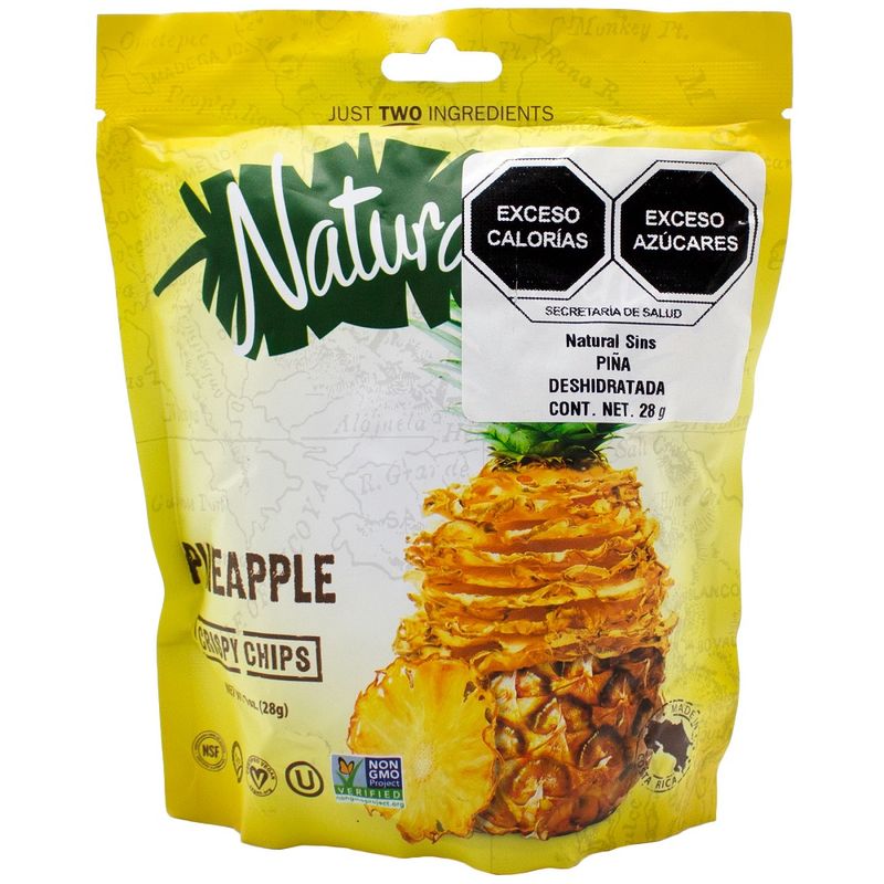 Natural Sins Dehydrated Pineapple Chips 1 oz