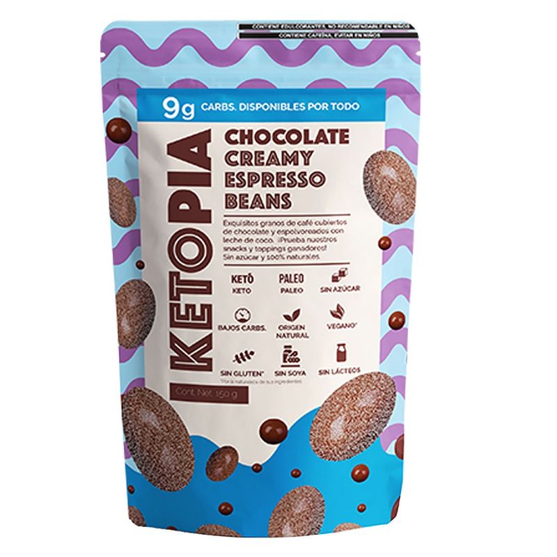 Ketopia Chocolate Covered Creamy Espresso Beans, 5 oz Main image