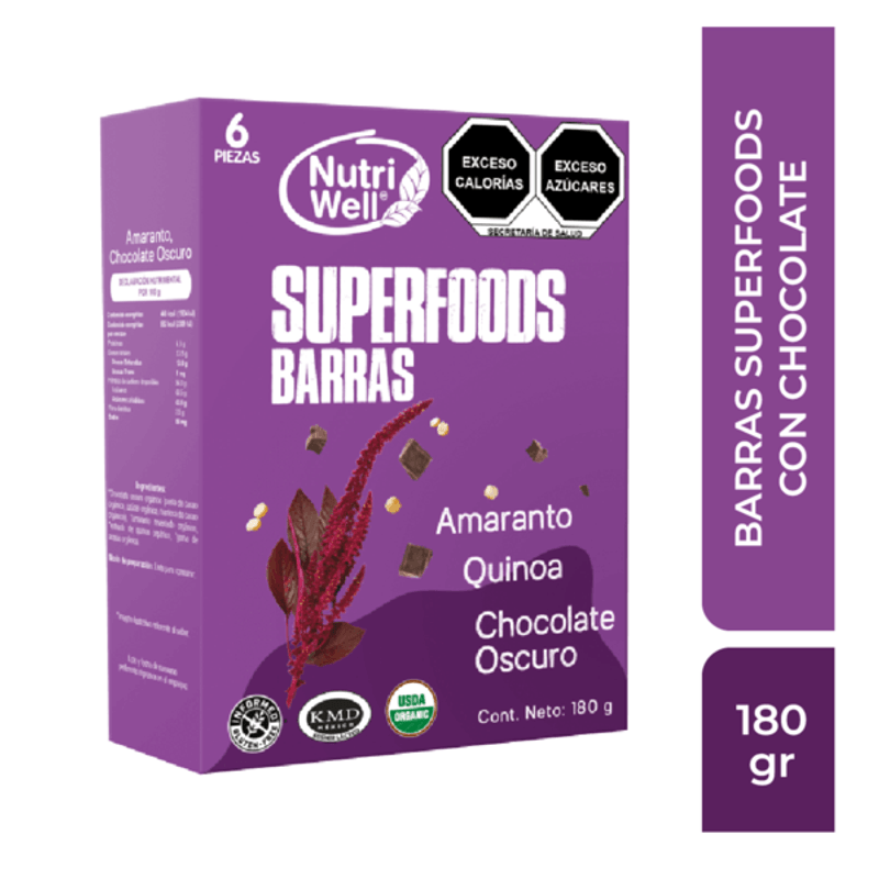 Nutriwell Superfoods Bars with Chocolate - 4 oz Main image