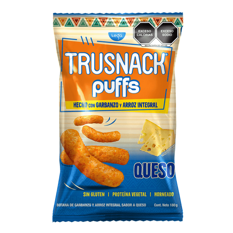 Trusnack Puffs Family Size Vegan Cheese, 6 oz Main image