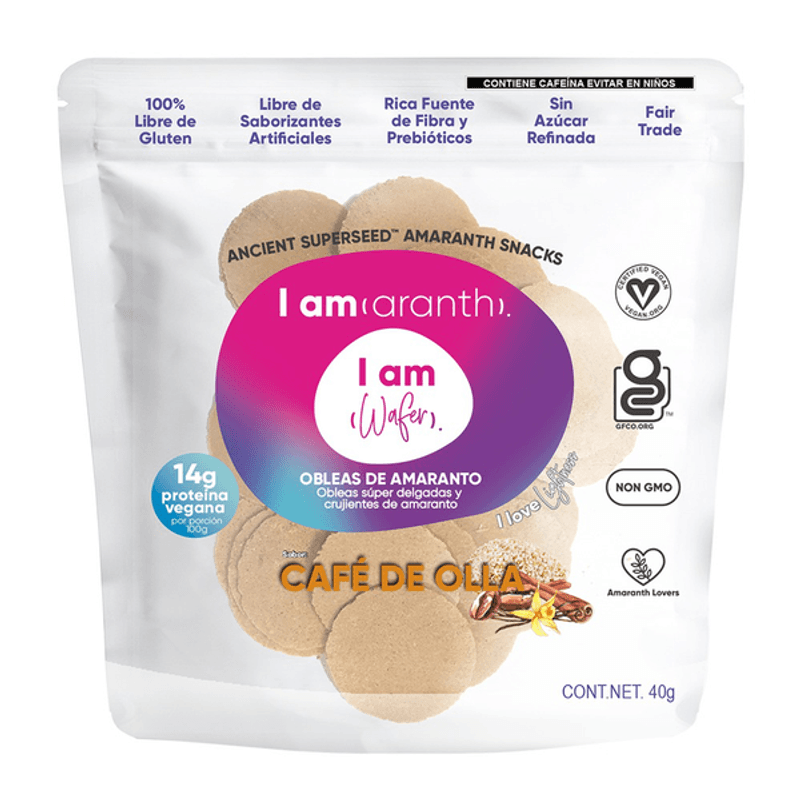 Iamaranth Amaretto Coffee-Flavored Wafers, 1.5 oz Main image