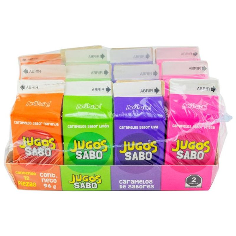 Anahuac Jugos Sabo Assorted Flavor Candies 12 Pcs