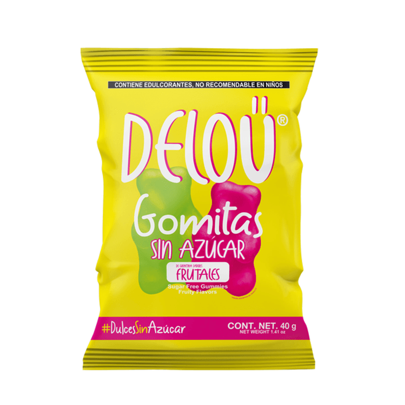 Deloü Fruit-Flavored Gummies, Sugar-Free, 1.4 oz Main image