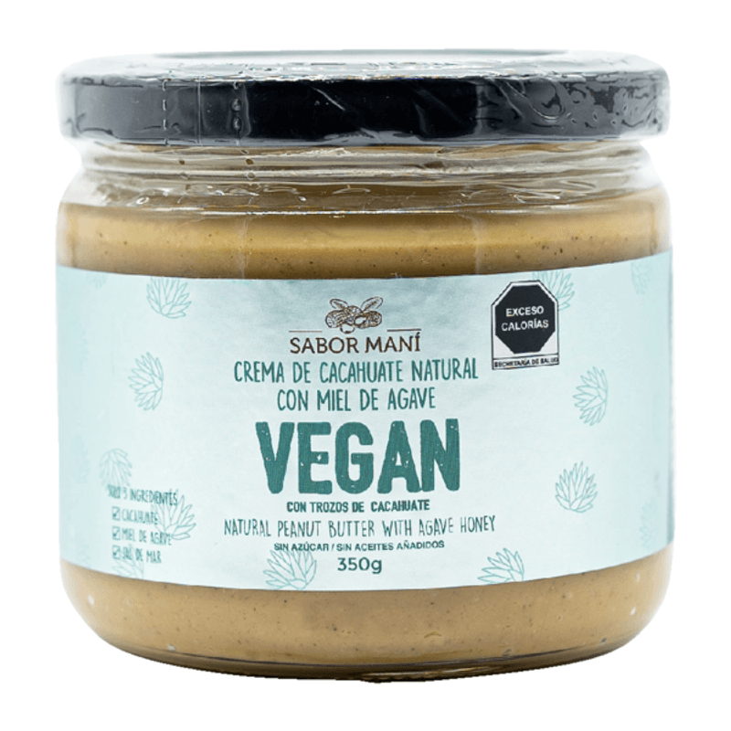 Sabor Mani Peanut Butter with Vegan Agave Syrup, 12 oz Main image
