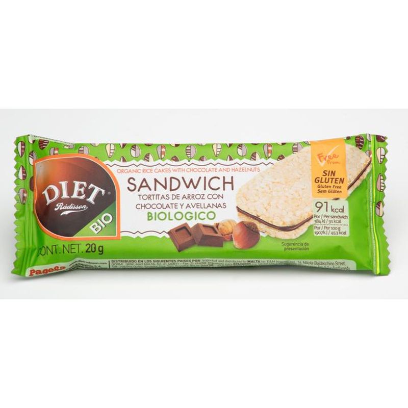 Organic Chocolate and Hazelnut Sandwich 1 oz