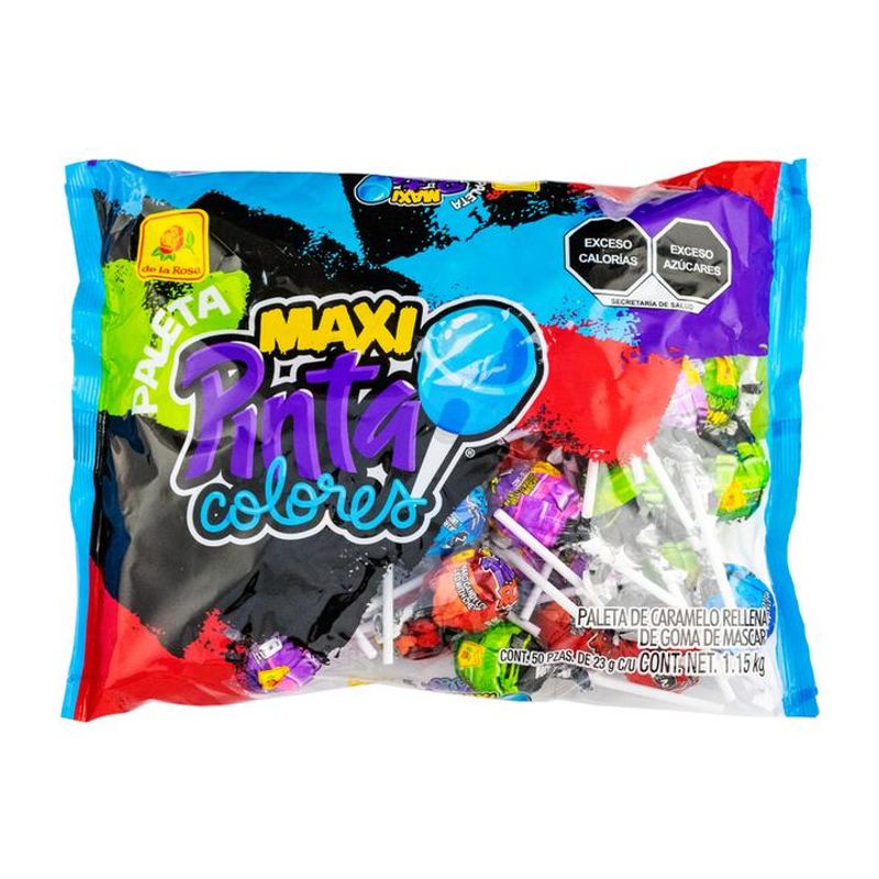 Maxi Pinta Colors Lollipop 50 Pcs 3.3 lb