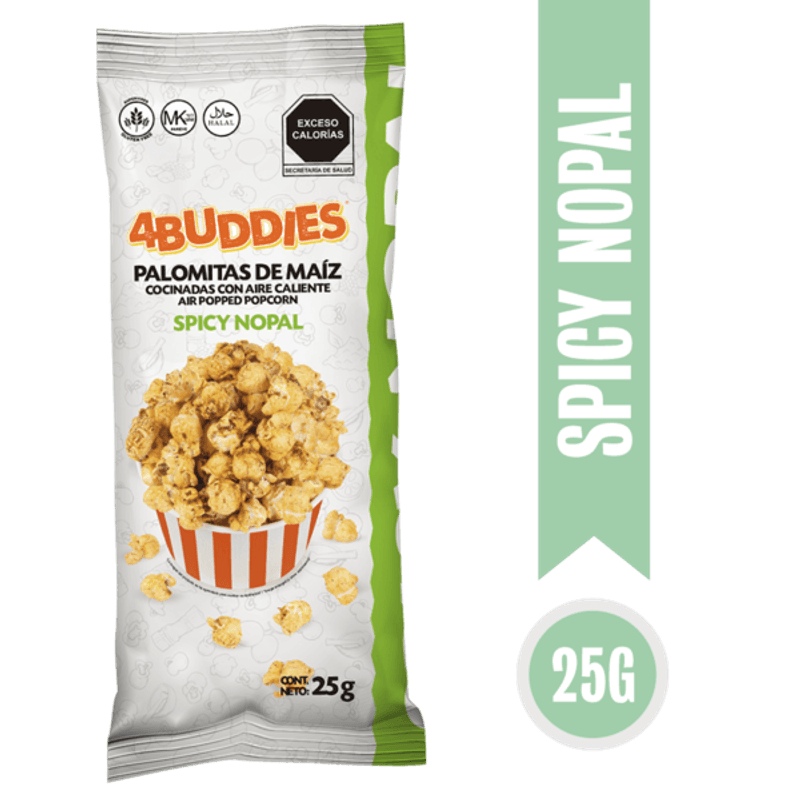 4 Buddies Spicy Nopal Popcorn - 1 oz Main image
