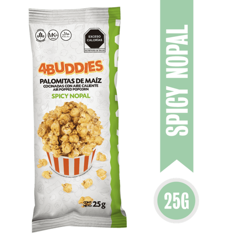 4 Buddies Spicy Nopal Popcorn - 1 oz