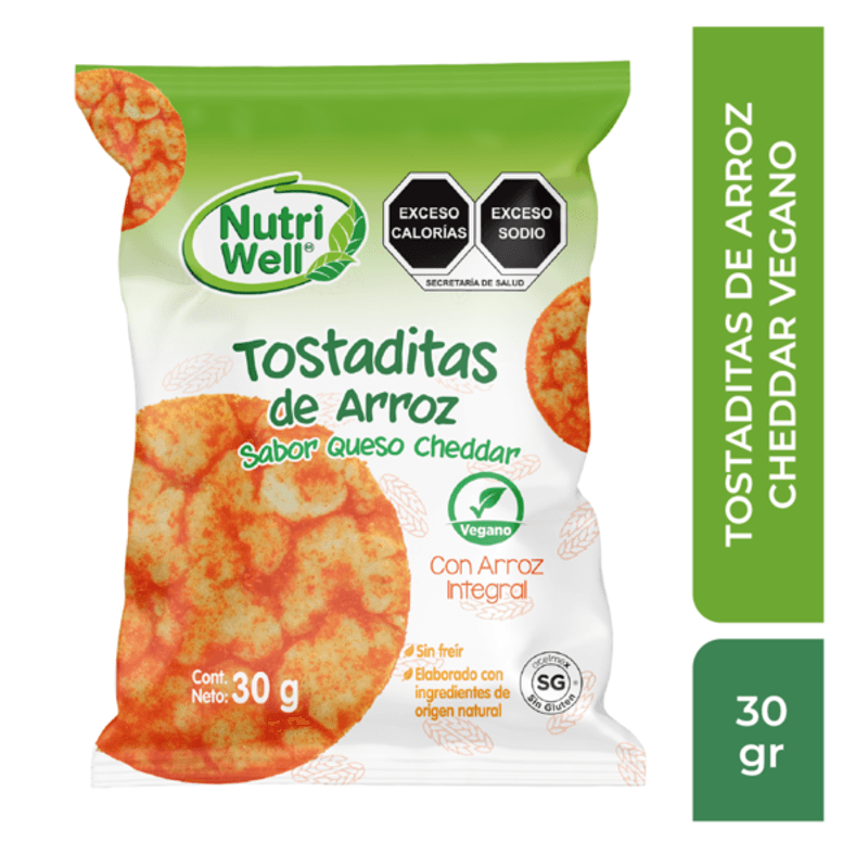 Nutriwell Vegan Cheese Rice Cakes - 1 oz Main image