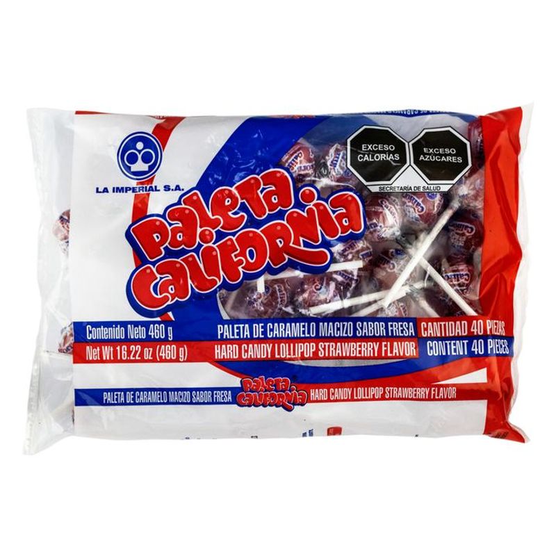 La Imperial Strawberry Caramel Lollipops Candy 40 pcs Main image