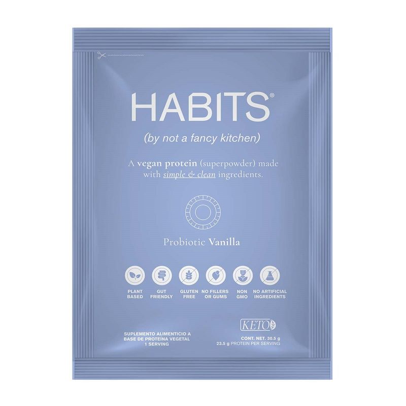 Habits Individual Vanilla Probiotic Vegetable Protein Packet, 1.1 oz Main image