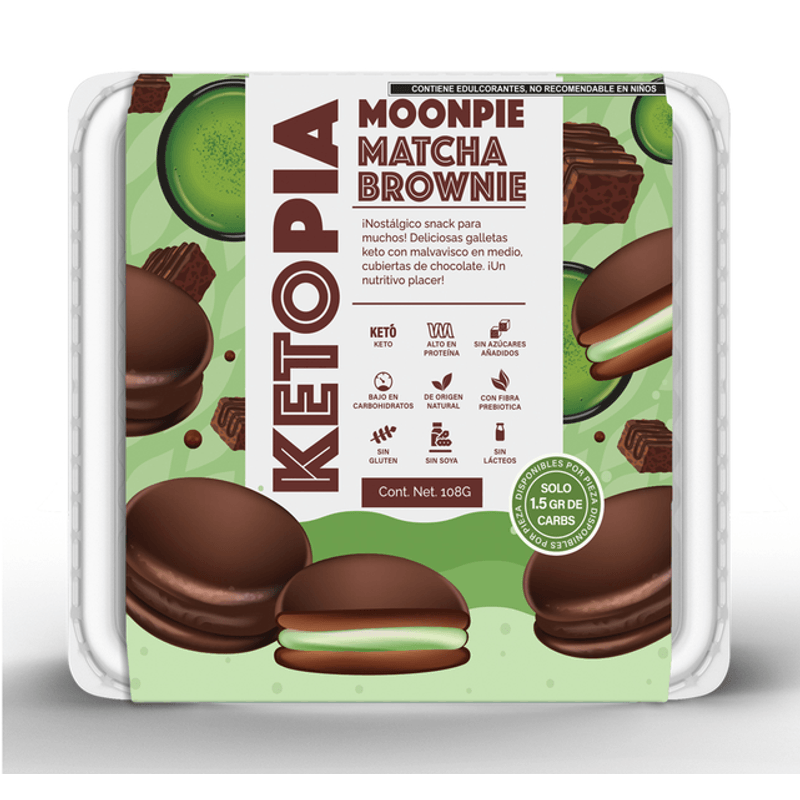 Ketopia Moonpie Brownie Matcha, 4 oz Main image