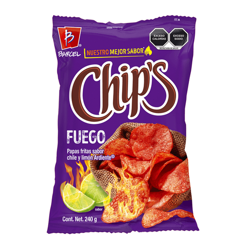 Fuego Spicy Chili and Lime Potato Chips 8 oz