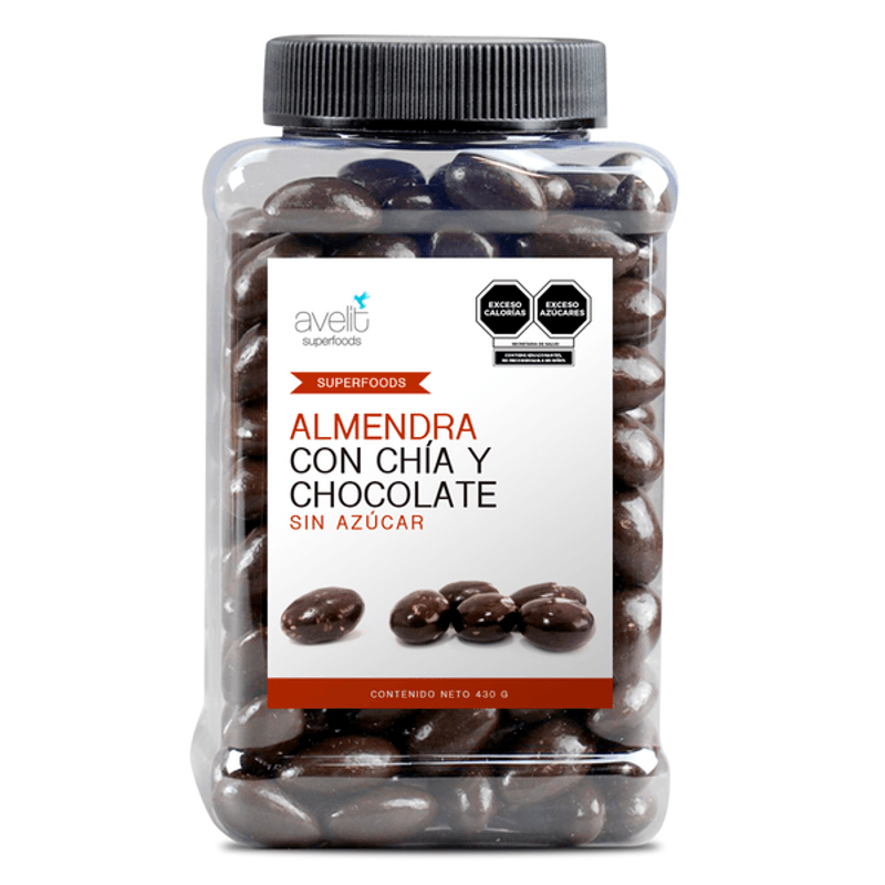 Avelit Superfoods Almonds with Chia and Chocolate, 15 oz