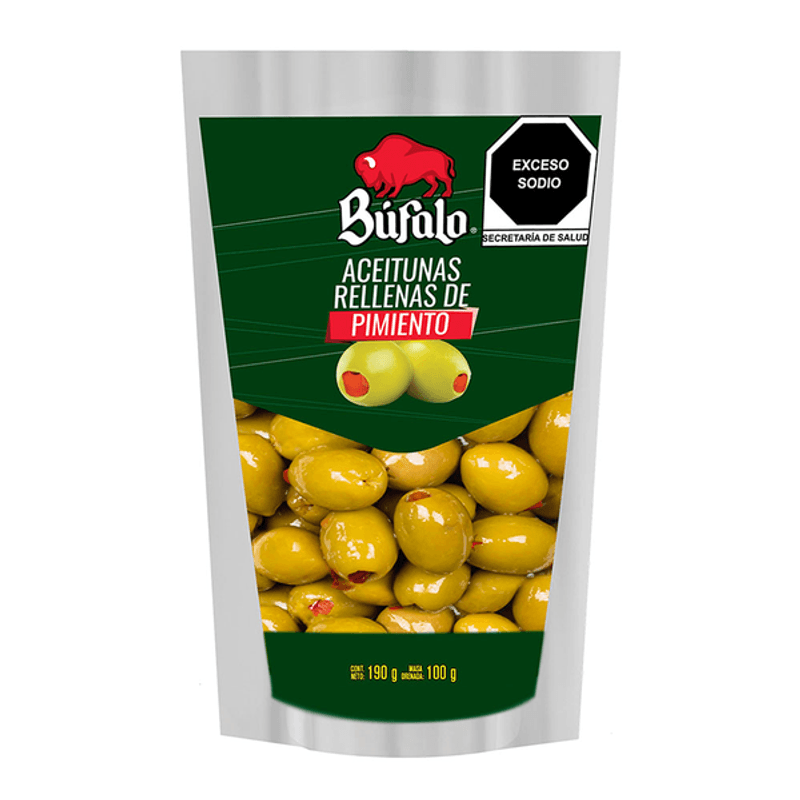 Búfalo Olives Stuffed with Red Pepper 7 oz Main image