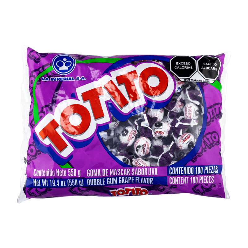 Totito Grape Gum - 100 Pieces