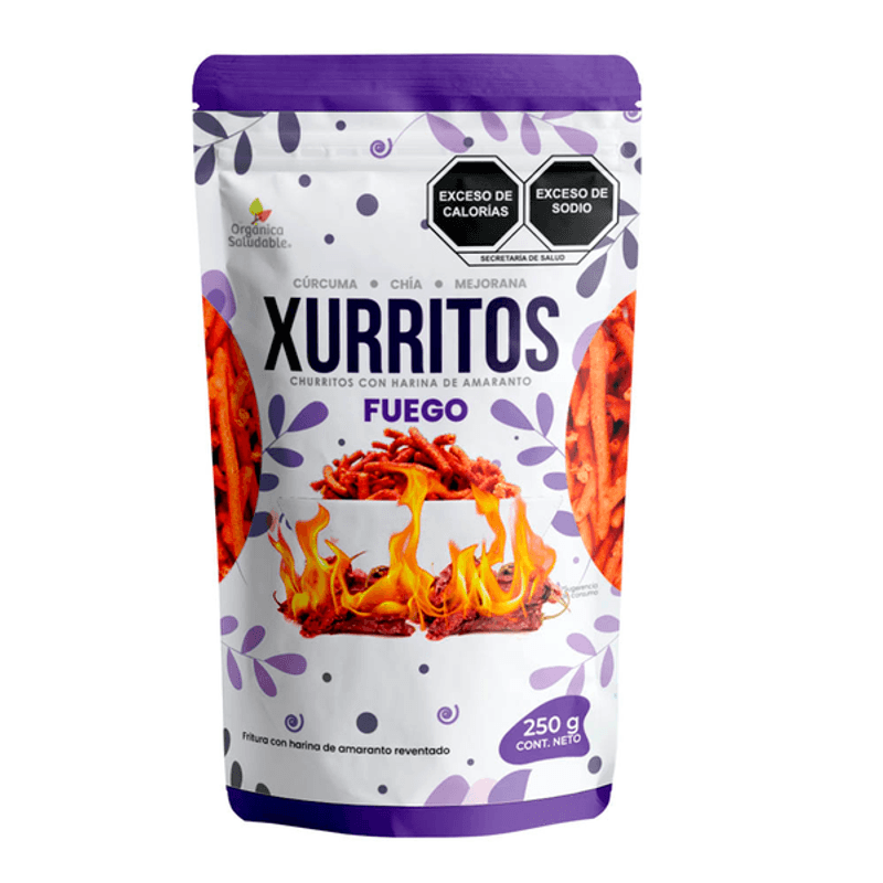 Organica y Saludable Amaranth Churritos Fire Flavor, 9 oz