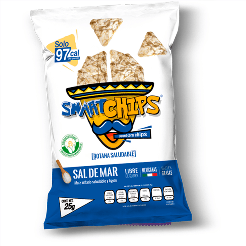 Smart Chips Sea Salt Puffed Corn Snack 1 Piece Main image