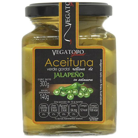 Vegatoro Stuffed Gordal Olives with Jalapeno - 10.6 oz