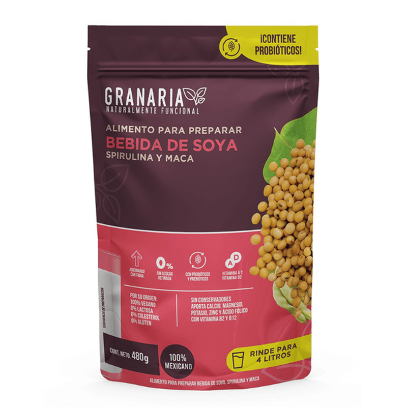 Granaria Soy Drink with Algae Protein and Maca, 17 oz Main image