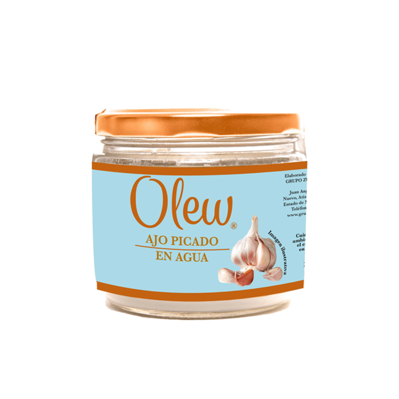 Olew Chopped Garlic in Water, 8 oz Main image