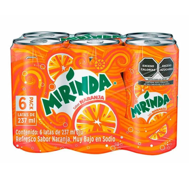 Mirinda Orange Soda 6 Pack 8 oz Each Refreshing Drink Main image
