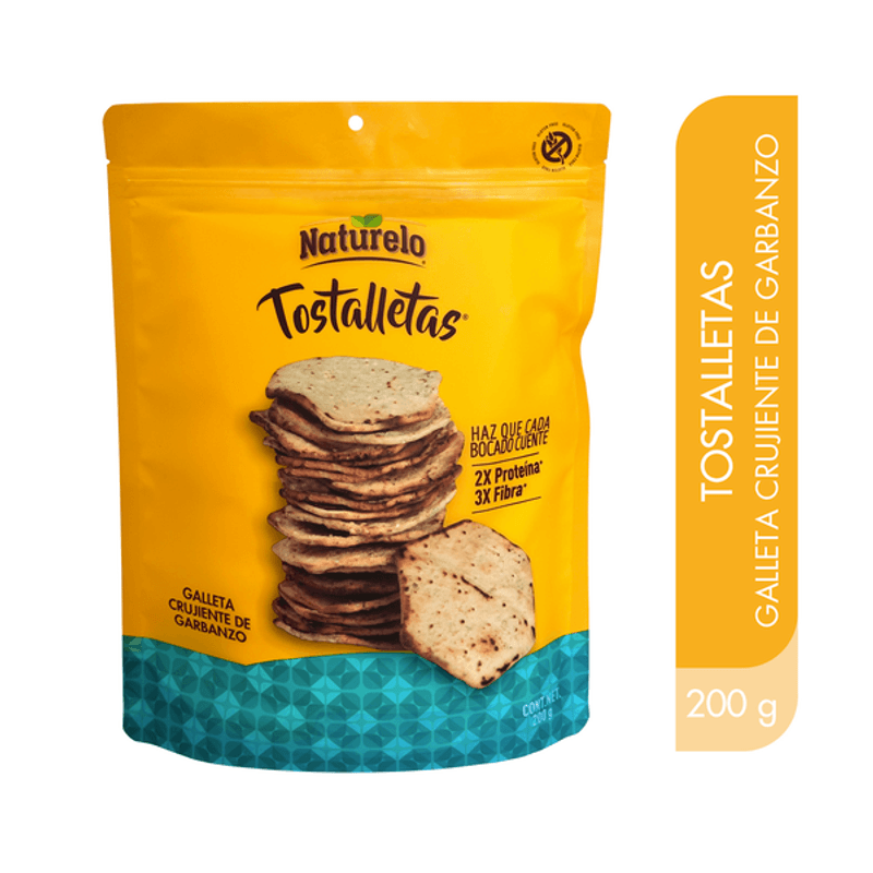 Tostalletas Crispy Chickpea Cookies, 7 oz Main image