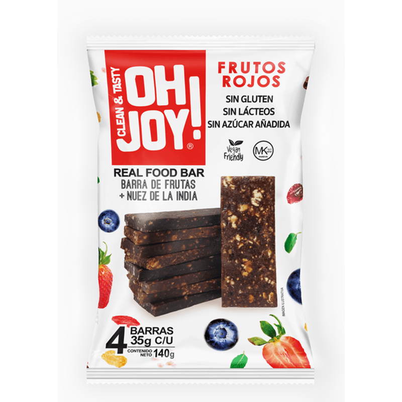 Oh Joy! Red Fruits Bar 4-Pack 5 oz