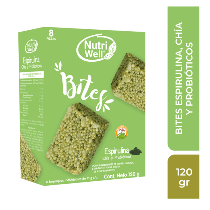 Nutriwell Bites Spirulina Chia and Probiotics - 4 oz Main image