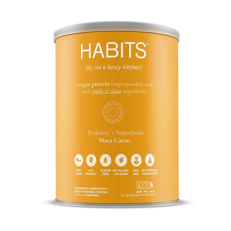 Habits Plant Protein Maca Cacao Probiotic Superfood, 1.1 lb