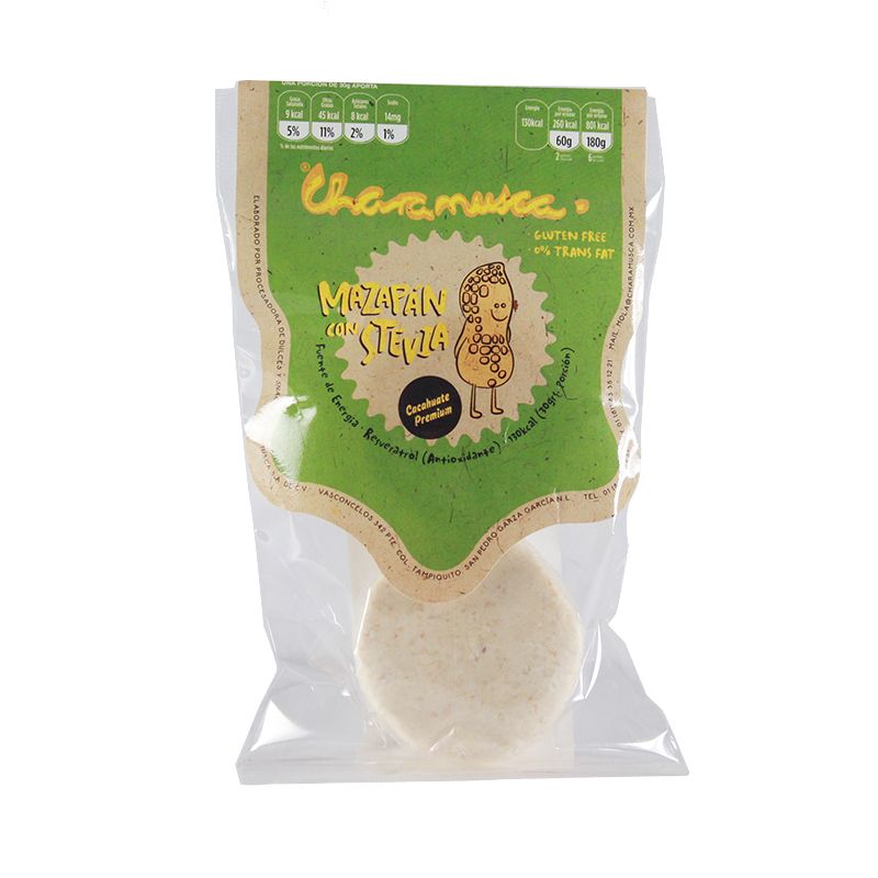Charamusca Peanut Marzipan Candy with Stevia - 1 Piece Main image