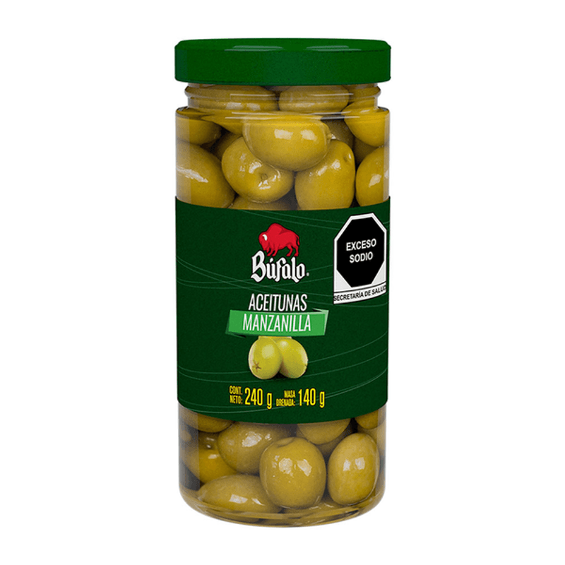 Búfalo Whole Olives 8 oz Main image